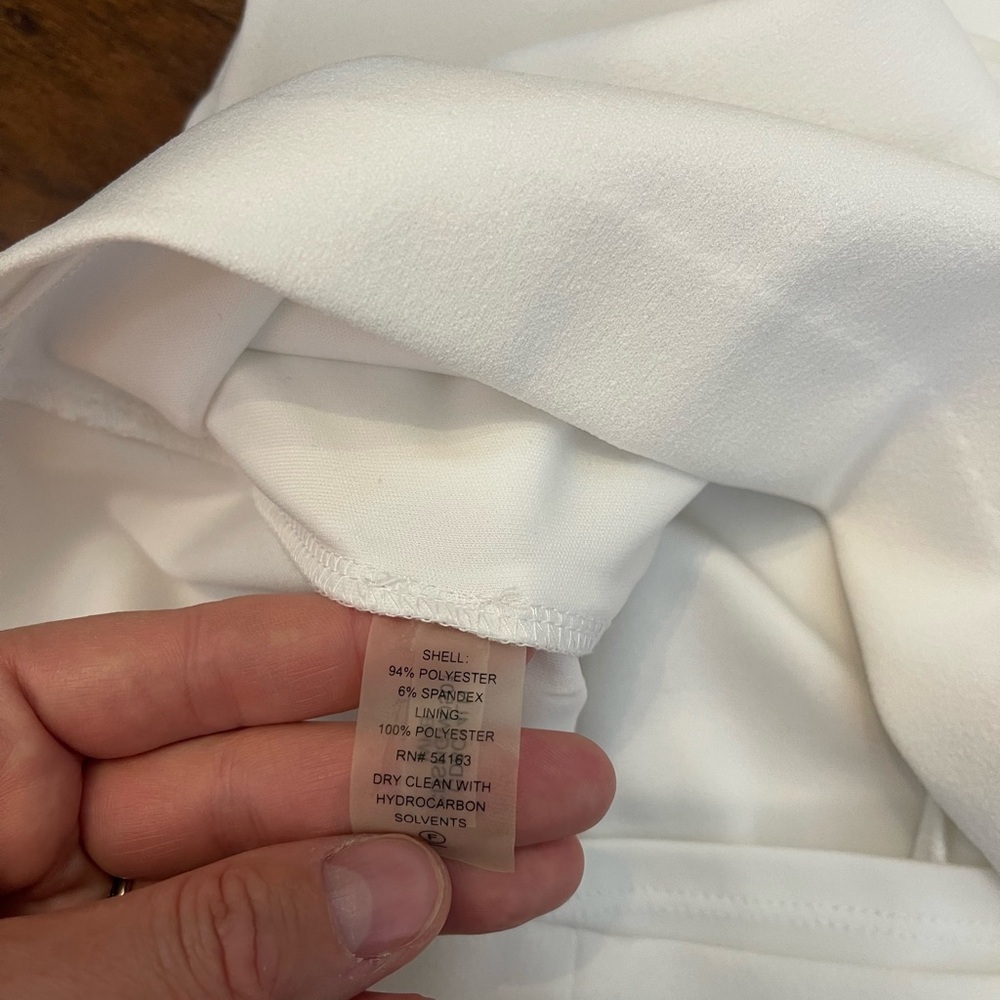 Calvin Klein White and Black Sheath Dress Size 4 - Picture 3 of 4